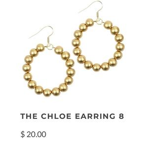Bourbon and Boweties Gold Ball Hoop Earrings